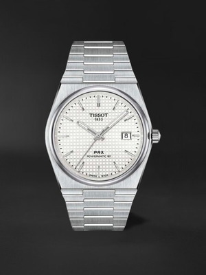 Tissot PRX Powermatic 80 watch with white dial