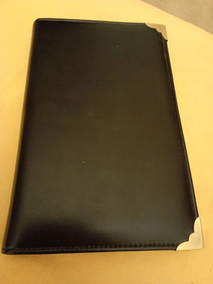 Notebook like new, leather-bound, 24x15x3cm