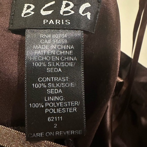 BCBG Max Azria vintage silk cocktail dress like new, chocolate brown