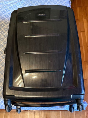 Samsonite large suitcase 80 cm, blue black