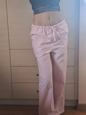 Women's pants with straight cut and stripes, new, summer/spring