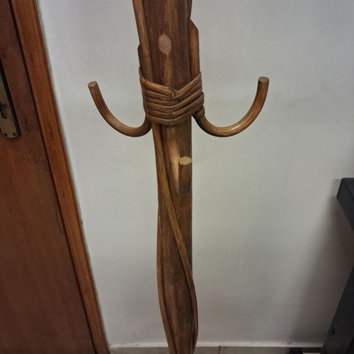Wooden coat rack used