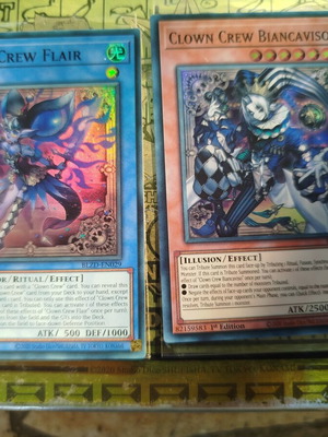 Clown Crew Yugioh Cards like new