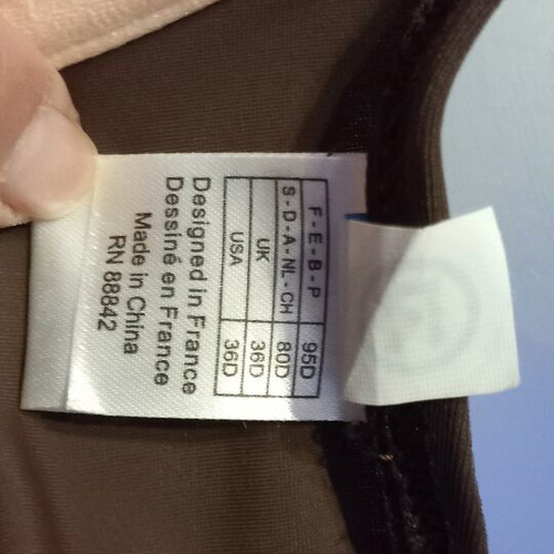 La Redoute Collections bikini top new 80D brown and pink