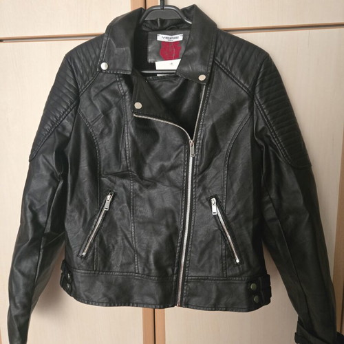 TechnoLeather Jacket medium new, black, lined inside