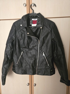 TechnoLeather Jacket medium new, black, lined inside
