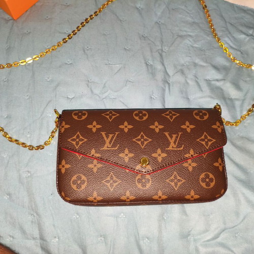 Louis Vuitton Fèlice Pochette bag new, brown with gold details