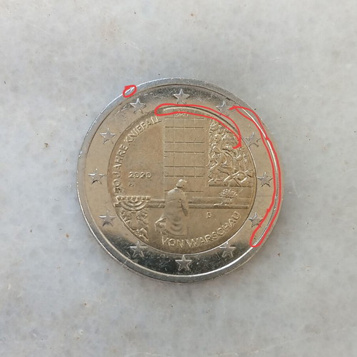 Commemorative 2 Euro Coin Germany D like new with errors 2020