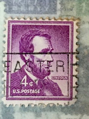 Γραμματόσημα Abraham Lincoln 4C μεταχειρισμένα, 3 τεμάχια, ΗΠΑ