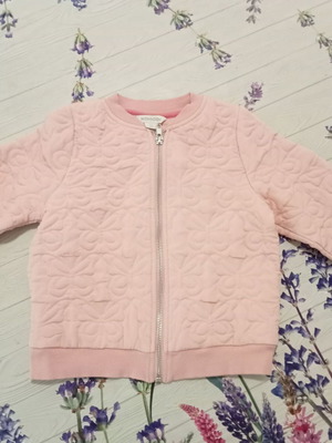 Monsoon bomber jacket for girl 5/6 years like new with 3D butterflies pink