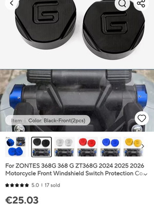 Zontes 368G switch protective covers for windshields new