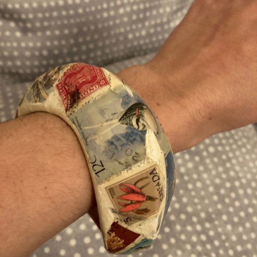 Large bracelet made of stamps new
