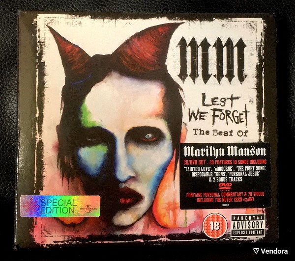  MARILYN MANSON - Lest We Forget: The Best Of  (CD + DVD)