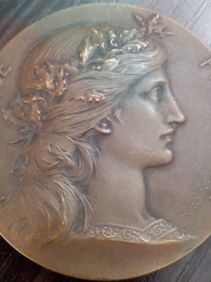 Médaille République Française μεταχειρισμένη, προσφορά από τον préfet de la Somme