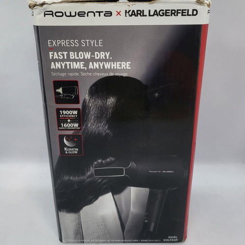 Rowenta Karl Lagerfeld CV184LF0 hair dryer 1600W with foldable handle