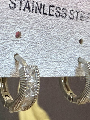 Earrings new, silver color