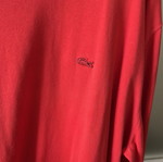 Lacoste Garment dyed ανδρική μπλούζα κόκκινη σαν καινούργιο, XXL
