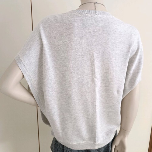 Zara women's grey sleeveless sweatshirt with pockets M/L like new