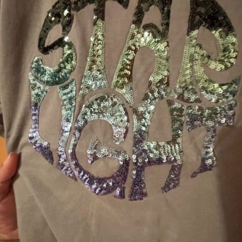 Marks & Spencer plus size blouse with green and purple sequins, like new