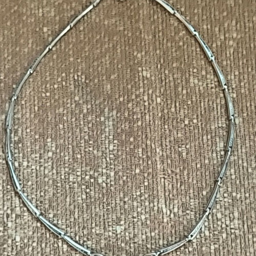Silver Necklace 925 with Black Drop Details New