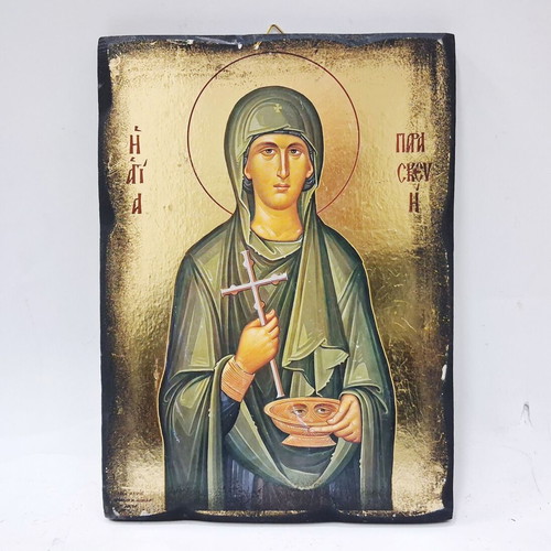 Icon of St. Paraskeva hand-painted on wood like new