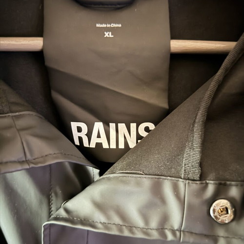 Rains men's waterproof jacket black XL new