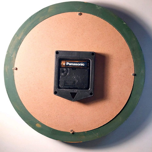 Wall clock 25 cm green chalk paint like new