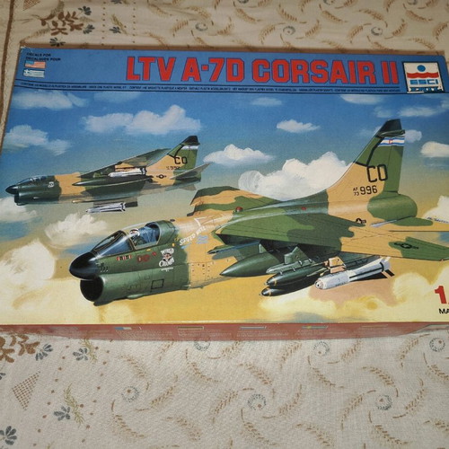 Esci Ertl LTV A-7D Corsair II fighter plane model kit used
