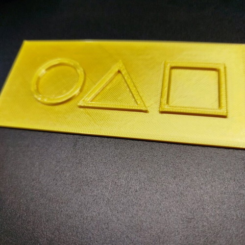 Squid game invitation card 3d printed new with embossed letters