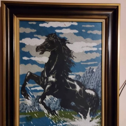 Handmade embroidery like new with frame