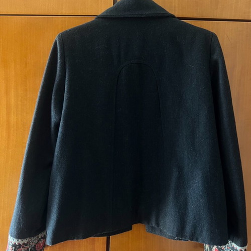 Karavan cropped jacket with folk cuffs, like new, black