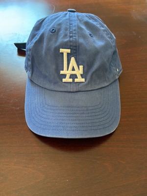 LA Dodgers hat used authentic, white and blue