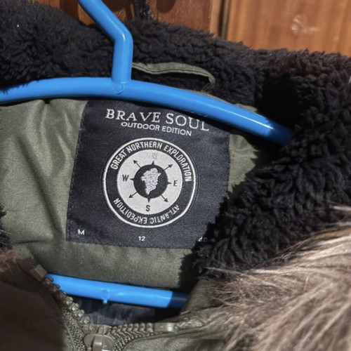 Brave Soul Jacket like new, green, size M