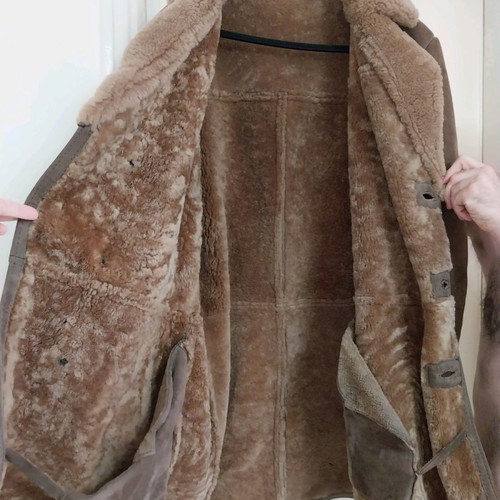 Authentic sheepskin men's coat used size 56