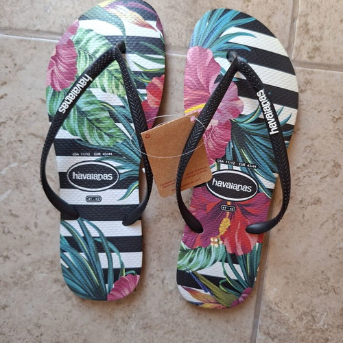 Havaianas Slim Tropical flip-flops, size 43, floral