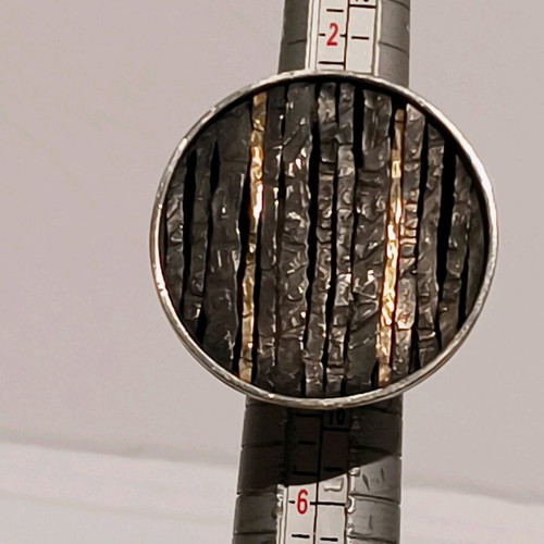 Silver 925 handmade ring used with gold details Katarina Cudic