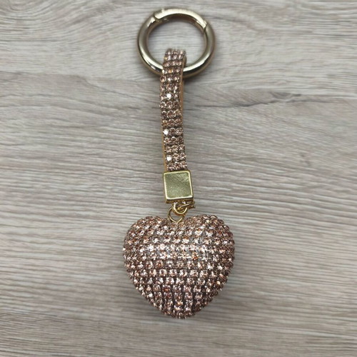 Heart keychain in gold color new