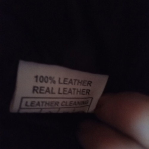 Lapel leather men's jacket black, like new