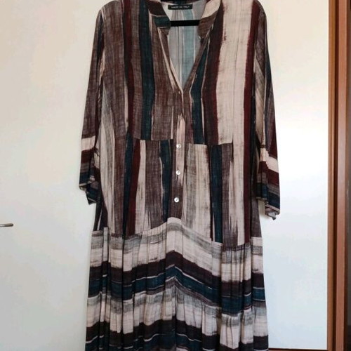 Blouse dress like new, beige multicolor, one size
