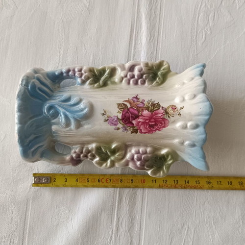 Vintage wedding ceramic vase with iridescent finish like new