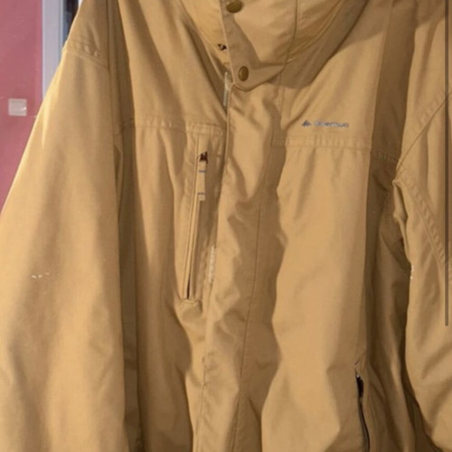 Quechua Men's Jacket XXL Like New with Fleece Lining Blue Orange