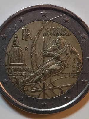 Италия 2006 2 евро монета като нова, Зимни олимпийски игри Торино