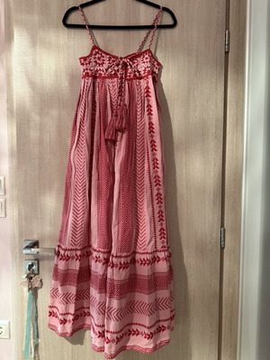Zara statement dress like new, 100% cotton, red and pink