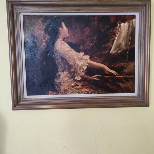 Oil painting used artwork