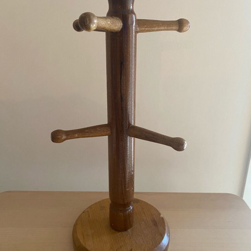 Wooden mug holder 6 slots, 32 cm, like new