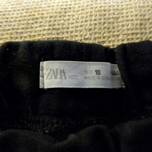 Zara Kids Black Velour Jogger Pants Size 10 / 140 Like New