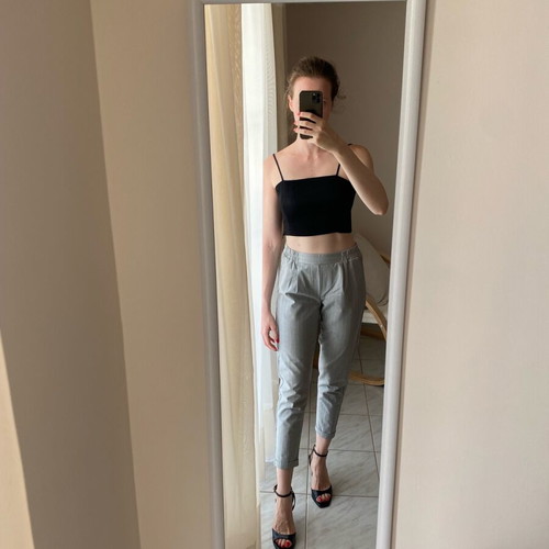 Bershka grey trousers size S like new