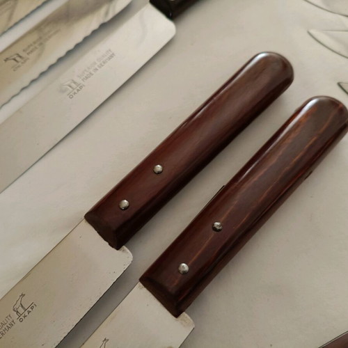 Collection of 12 old vintage Okapi knives from Germany like new