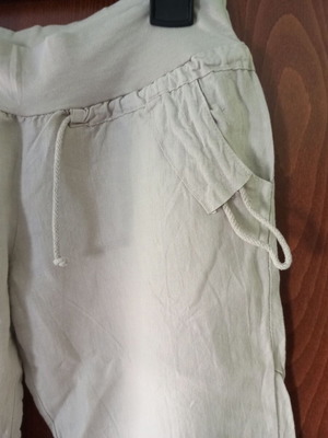 Pink Woman linen bermuda like new, beige, size M
