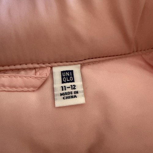 Uniqlo lightweight puffer jacket 11-12 years old new, pink, size 140 cm